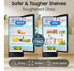 Samsung 183 L, 4 Star, Digital Inverter, Direct-Cool Single Door Refrigerator (RR20H28249U/NL, Paradise Bloom Blue, Base Stand Drawer, Single Touch Defrost, 2026 Model)