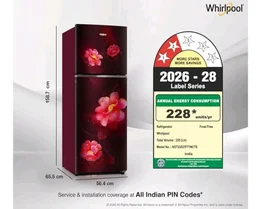 Whirlpool 235 L 2 Star Frost-free inverter Double Door Refrigerator (NEO SP278 PRM WINE ROSE(2S)-Y, 2026 Model)