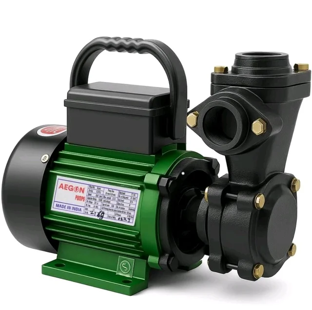 AEGON 0.5 HP Self Priming Water Pump for Home, Garden & Agriculture | Single Phase Monoblock Motor | 2800 RPM | 180–240V | 6 Months Warranty