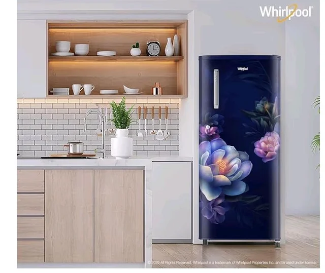 Whirlpool 184 L 2 Star Direct-Cool Single Door Refrigerator (205 WDE PRM 2S SAPPHIRE SERENA-Y, Blue, 2026 Model)