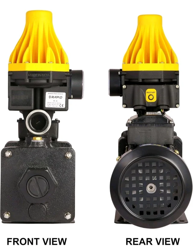 1Hp Pressure Booster Pump (Multi stage) with Automatic Pump Controller for Bathroom, Shower & Home Use, SS Impeller & Diffuser, 100% Copper Windings(4 Bathrooms + Kitchen)