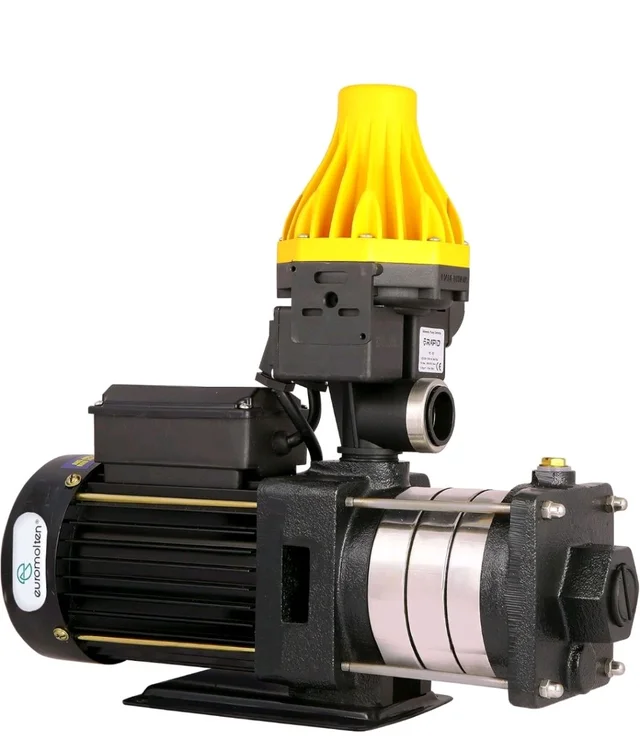 1Hp Pressure Booster Pump (Multi stage) with Automatic Pump Controller for Bathroom, Shower & Home Use, SS Impeller & Diffuser, 100% Copper Windings(4 Bathrooms + Kitchen)