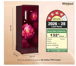 Whirlpool 192 L 4 Star Direct-Cool Single Door Refrigerator with Base Drawer (215 IMPC ROY 4S Wine PEONY-Y, Red, 2026 Model)
Product Images and Videos (AI-Generated Alt Text)