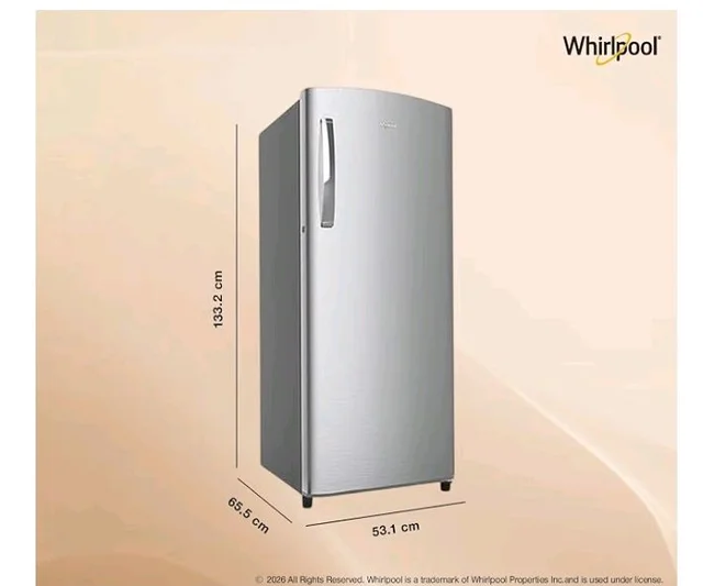 Whirlpool 207 L 5 Star Icemagic Pro Inverter Direct-Cool Single Door Refrigerator (230 IMPRO PRM 5S INV ALPHA STEEL-Y, Grey, 2026 Model)