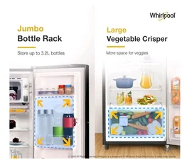 Whirlpool 207 L 5 Star Icemagic Pro Inverter Direct-Cool Single Door Refrigerator (230 IMPRO PRM 5S INV ALPHA STEEL-Y, Grey, 2026 Model)