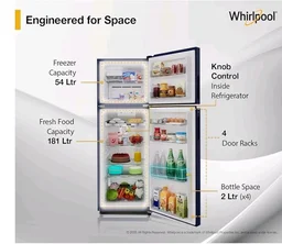 Whirlpool 235 L 2 Star Frost-free inverter Double Door Refrigerator (NEO SP278 PRM SAPPHIRE ROSE(2S)-Y, 2026 Model)
