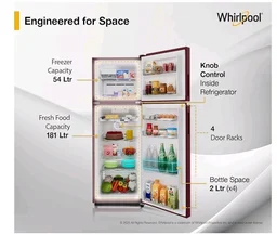 Whirlpool 235 L 2 Star Frost-free inverter Double Door Refrigerator (NEO SP278 PRM WINE ROSE(2S)-Y, 2026 Model)