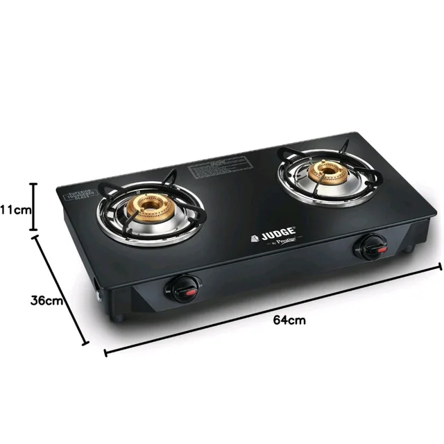 Brand: Judge
4.3
4.3 out of 5 stars
(13)
Judge By Prestige 2 Burners Deluxe Glasstop Open Gas Stove | High Efficiency Tri-Pin Brass Burners | Spill Proff Design | 2 Years Warranty
Amazon's Choice