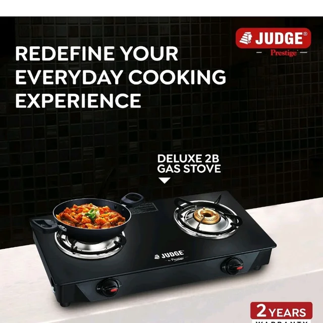 Brand: Judge
4.3
4.3 out of 5 stars
(13)
Judge By Prestige 2 Burners Deluxe Glasstop Open Gas Stove | High Efficiency Tri-Pin Brass Burners | Spill Proff Design | 2 Years Warranty
Amazon's Choice