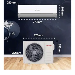 Sharp 0.95 Ton 3 star, New Star Rated,Split AC (4 Way Swing, 100% copper, Hi-Tech Inverter Compressor, 7in1 Convertible, Turbo cool, Dust filter) - AH-SI12V3B-GCN, White