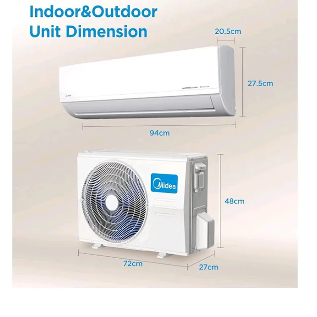 Midea 1.5 Ton 3 Star Inverter Split AC, 6-in-1, MAI18SD3R36F1
Copper Condenser, 52°C Heavy Duty Cooling, Turbo Mode, HD+PM 2.5 Filter, Auto Clean, Santis MAX RYL Wi-Fi, White
100+ bought in past month
48%
off
Product Images and Videos (AI-Generated Alt Text)