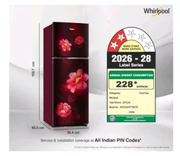 Whirlpool 235 L 2 Star Frost-free inverter Double Door Refrigerator (NEO SP278 PRM WINE ROSE(2S)-Y, 2026 Model)