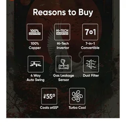 Sharp 0.95 Ton 3 star, New Star Rated,Split AC (4 Way Swing, 100% copper, Hi-Tech Inverter Compressor, 7in1 Convertible, Turbo cool, Dust filter) - AH-SI12V3B-GCN, White