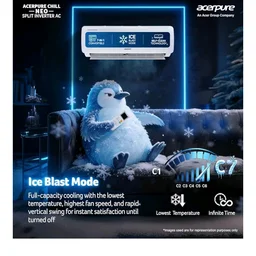 Acerpure Smart Choice Chill Neo 1 Ton 5 star AC5IPG61TN5W 7 in 1 Convertible, Ice Blast Mode, 4 way swing, Cooling @ 58 degree
46%
off
Product Images and Videos (AI-Generated Alt Text)