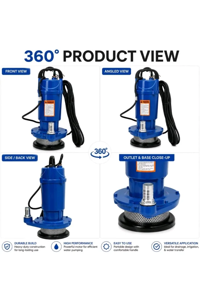 CRI 1HP Vertical Openwell Submersible Pump I Copper Winding Motor I Open Well Water Pump I Irrigation Pump I Farm Water Supply I Tank Filling I 15 months warranty