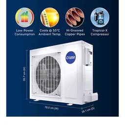 Cruise 1.5 Ton 3 Star VarioQool Inverter Split AC (New BEE, CWCVBM-VQ3D173)
Heavy Duty Cooling at 55°C | 120–150 sqft |100% Copper | Convertible 5-in-1 | Monsoon Comfort | PM2.5 Filter | Anti-Rust Tech