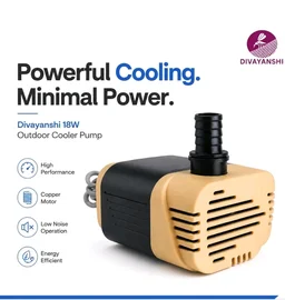 Divayanshi 18W Outdoor Cooler Pump | High Performance Copper Motor Water Pump for Air Coolers | Energy Efficient, Low Noise, Heavy Duty Pump for Desert Coolers
