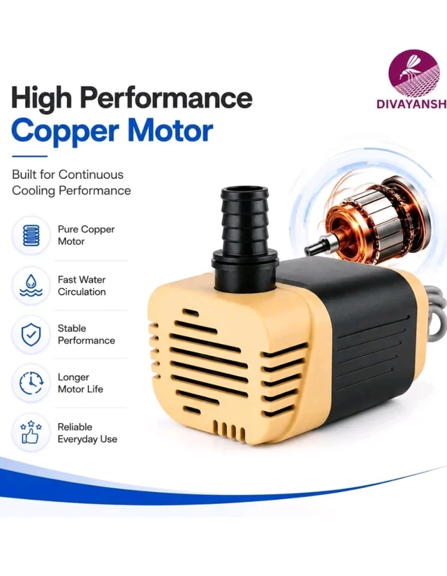 Divayanshi 18W Outdoor Cooler Pump | High Performance Copper Motor Water Pump for Air Coolers | Energy Efficient, Low Noise, Heavy Duty Pump for Desert Coolers