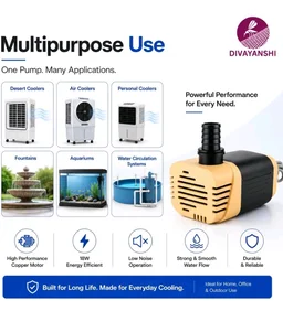 Divayanshi 18W Outdoor Cooler Pump | High Performance Copper Motor Water Pump for Air Coolers | Energy Efficient, Low Noise, Heavy Duty Pump for Desert Coolers