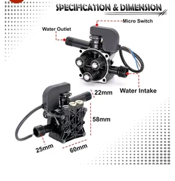 Digital Craft Portable High Pressure Water Pump Accessories - Car Washer/Pressure Washer Pump Replacement Part Assembly - Heavy Duty Complete Set