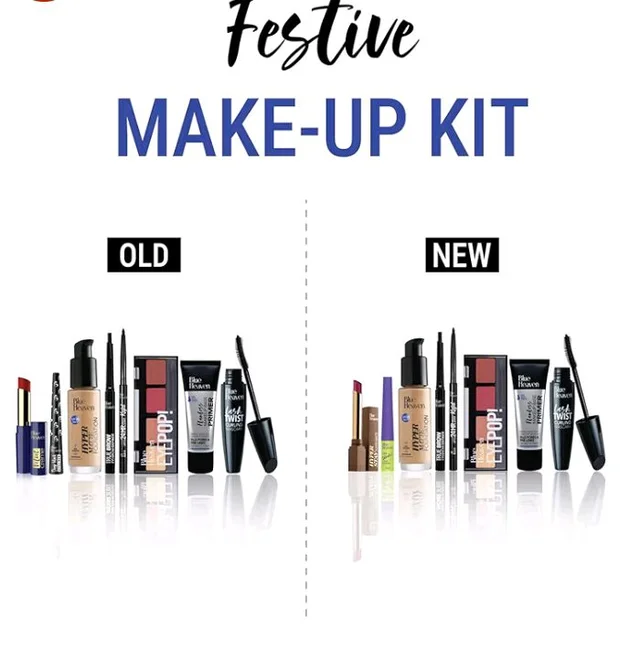 Blue Heaven Festive Makeup Kit | Pack of 8 Makeup Products | All-in-One Makeup Set for Bridal, Party, Everyday & Gifting | Fair Tone | 28.8 gm + 46ml
600+ bought in past month
