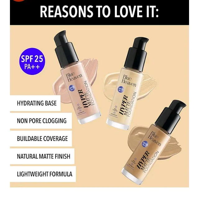 Blue Heaven Festive Makeup Kit | Pack of 8 Makeup Products | All-in-One Makeup Set for Bridal, Party, Everyday & Gifting | Fair Tone | 28.8 gm + 46ml
600+ bought in past month