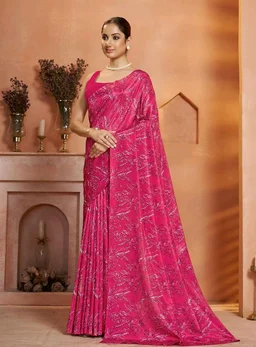 Garden Vareli Art Silk Floral Print Saree