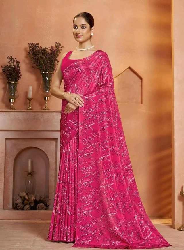 Garden Vareli Art Silk Floral Print Saree