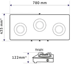 Glen 3 Burner PNG Gas Stove | Crown Pan Supports | Brass Burners
5 Years Warranty on Glass, Valve And Burners | Toughened Glass Top | Manual Ignition | 360° Revolving Nozzle