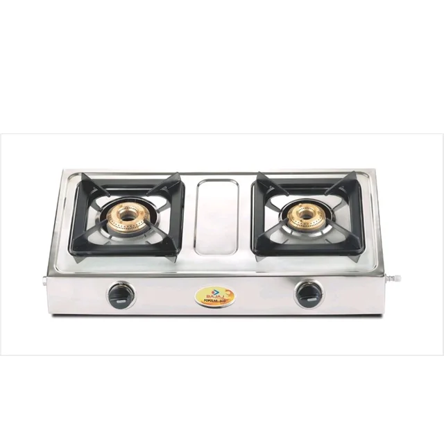 Visit the Bajaj Store
4.0
4.0 out of 5 stars
(1,127)
Bajaj Popular Eco Gas Stove | 2-Burner | Stainless Steel | ISI Certified | Open | 2