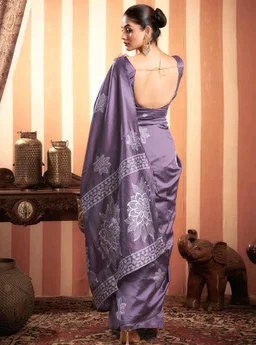 SIRIL Women's Kanjivaram Soft Silk Saree Pure Silk Saree With Unstitched Blouse Piece