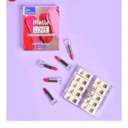Blue Heaven Matte Love Mini Lipsticks pack of 10 | Long Lasting, Hydrating & Moisturizing Mini Roll on Lipsticks for Women | Soft-Matte Finish | 13g