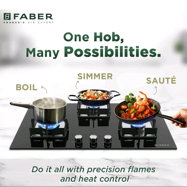 Faber 3 Burner HCT 78 cm Hob| Brass Burners| Bakelite Knobs| Cast Iron Pan Support | Hob/Cooktop Hybrid Toughened Glass |Auto Ignition| 2 Yrs Comprehensive Warranty by Faber| HCT 783 CRR LBK EI AI
Amazon's Choice