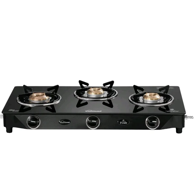 Visit the store, SUNFLAME
SUNFLAME
Visit the store
3.9
3.9 out of 5 stars
(2,984)
Sunflame Pride 3 Burner Gas Stove Glass Top 68.5 cm Wide | 1 Medium & 2 Small Brass Burners Gas Stove | 2-Years Product Coverage | Ergonomic Knobs | Toughened Glass Top | ISI Certified
38%
off
Product Images and Videos (AI-Generated Alt Text)