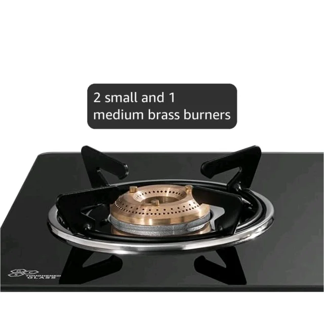 Visit the store, SUNFLAME
SUNFLAME
Visit the store
3.9
3.9 out of 5 stars
(2,984)
Sunflame Pride 3 Burner Gas Stove Glass Top 68.5 cm Wide | 1 Medium & 2 Small Brass Burners Gas Stove | 2-Years Product Coverage | Ergonomic Knobs | Toughened Glass Top | ISI Certified
38%
off
Product Images and Videos (AI-Generated Alt Text)