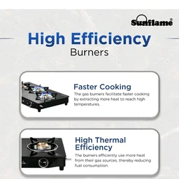 Visit the store, SUNFLAME
SUNFLAME
Visit the store
3.9
3.9 out of 5 stars
(2,984)
Sunflame Pride 3 Burner Gas Stove Glass Top 68.5 cm Wide | 1 Medium & 2 Small Brass Burners Gas Stove | 2-Years Product Coverage | Ergonomic Knobs | Toughened Glass Top | ISI Certified
38%
off
Product Images and Videos (AI-Generated Alt Text)