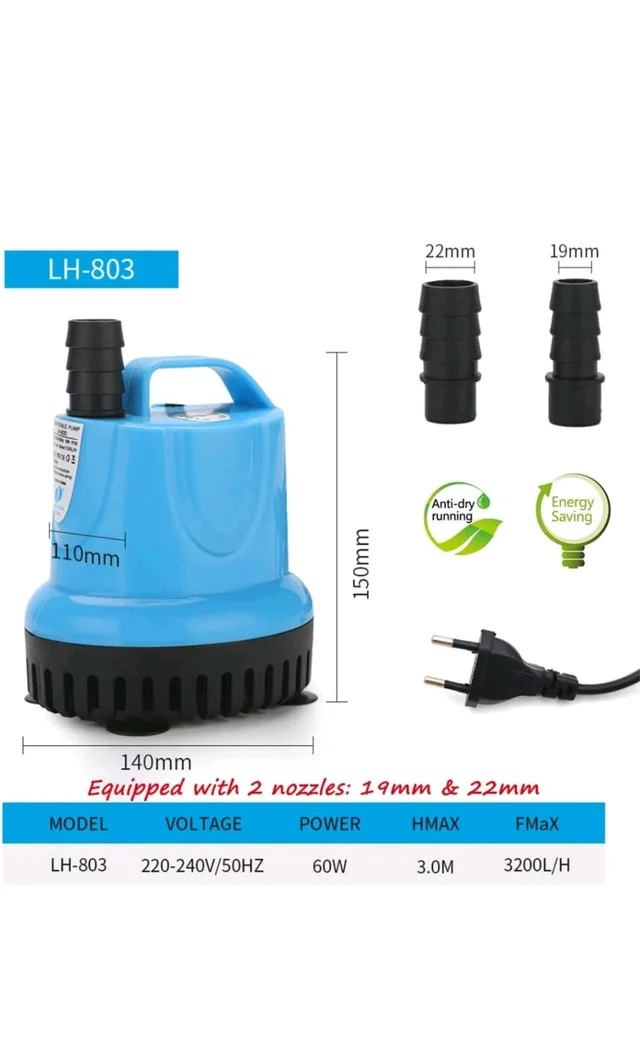 Qpets® Aquarium Submersible Pump 3200L/H With Bottom Suction For Fish Tank
Strong Flow for Quick Circulation, Stable Bottom Suction, Durable Build for Daily Use, Quiet Operation for Home Aquariums