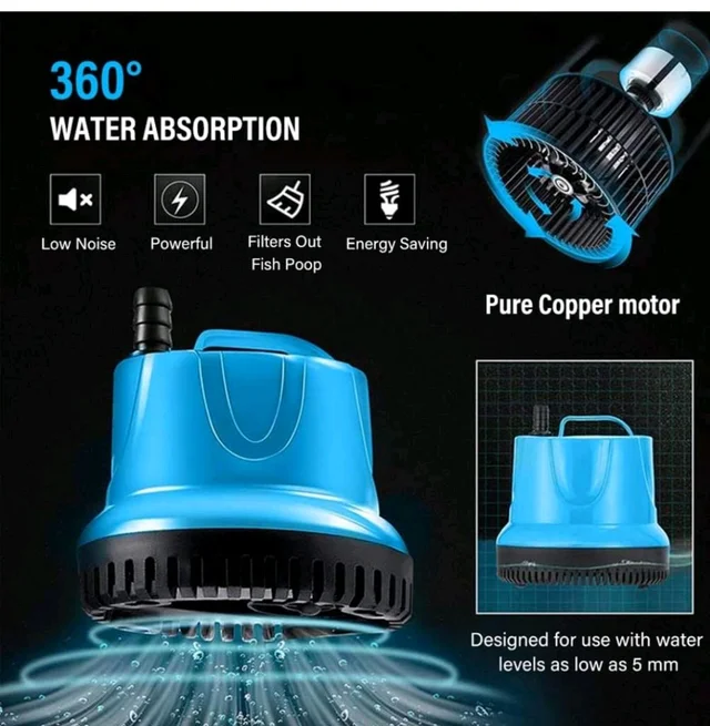 Qpets® Aquarium Submersible Pump 3200L/H With Bottom Suction For Fish Tank
Strong Flow for Quick Circulation, Stable Bottom Suction, Durable Build for Daily Use, Quiet Operation for Home Aquariums