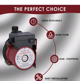 STARQ ST165-9 Inline Automatic Water Pressure Pump With Wall Mounting Bracket Suitable for Hot Water Circulation, Washing Machine, RO & Shower (RED)