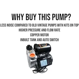 COPPER MOTOR, BLUE, PRESSURE BOOSTER PUMP SELFPriming Water Pump, 1 HP, 800W, 220V, Automatic Pressure Control, 5-6 Points AUTO ON/OFF 2-3 BATHROOMS