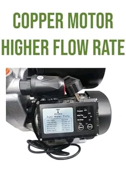 COPPER MOTOR, BLUE, PRESSURE BOOSTER PUMP SELFPriming Water Pump, 1 HP, 800W, 220V, Automatic Pressure Control, 5-6 Points AUTO ON/OFF 2-3 BATHROOMS