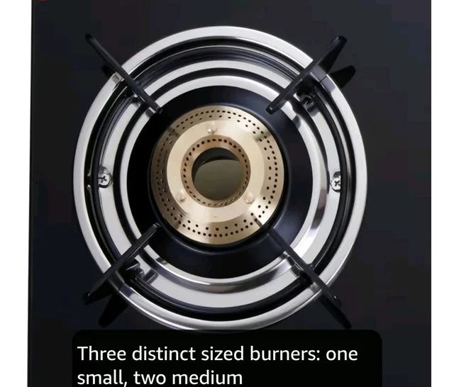 ica Store
4.1
4.1 out of 5 stars
(16,868)
Elica Vetro Glass Top 3 Burner Gas Stove (703 CT VETRO BLK)
