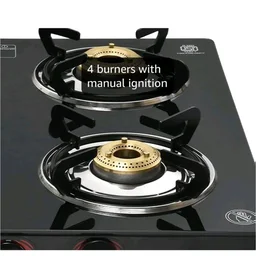 MILTON Premium 4 Burner Black Manual Ignition Glass Top Gas Stove, (ISI Certified)
Amazon's Choice