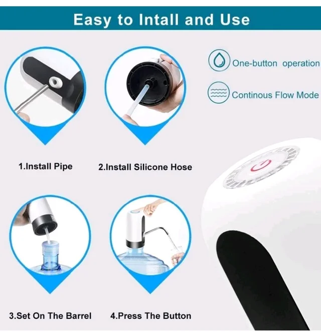 Konquer TimeS KTS Automatic Wireless Water Can Dispenser Pump for 20 Litre Bottle Can, White/Black
500+ bought in past month
