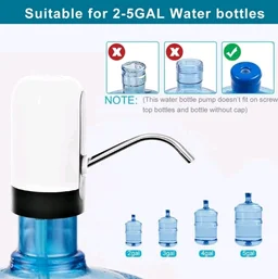 Konquer TimeS KTS Automatic Wireless Water Can Dispenser Pump for 20 Litre Bottle Can, White/Black
500+ bought in past month