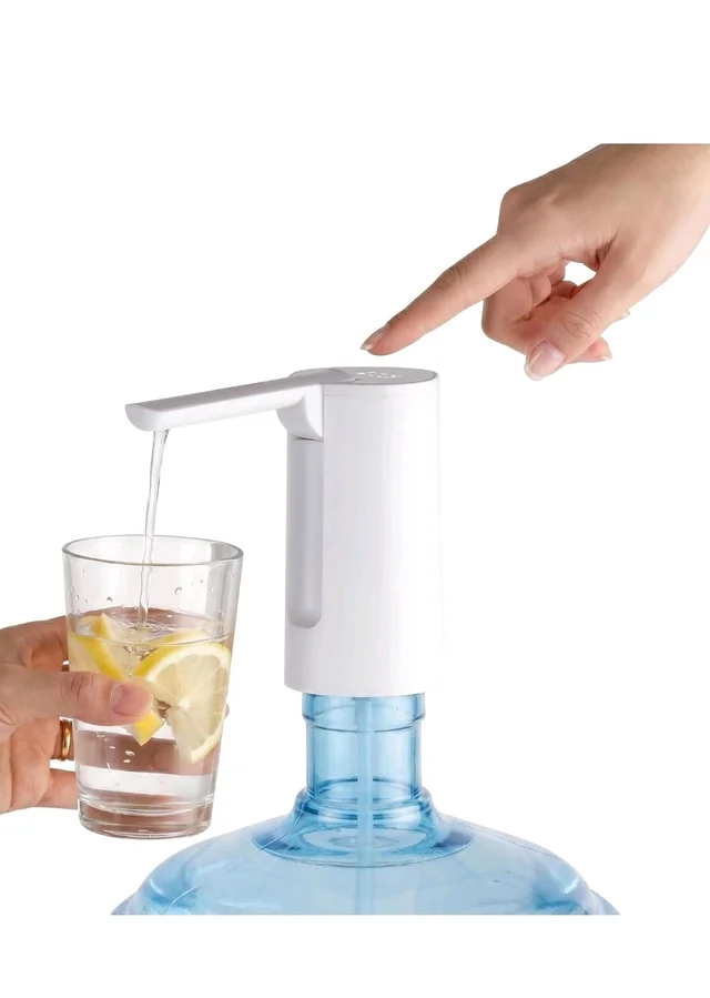 InstaCuppa Automatic Water Dispenser for Gallon Bottles | 2000mAh Rechargeable USB Type-C | Digital Display with Countdown Timer | Foldable Hygienic Spout & Food-Grade Silicone Hose