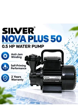 Silver Pumps Nova Plus 50|0.5hp Water Pump|Anti jam Winding|2 Years Warranty