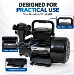 Silver Pumps Nova Plus 50|0.5hp Water Pump|Anti jam Winding|2 Years Warranty