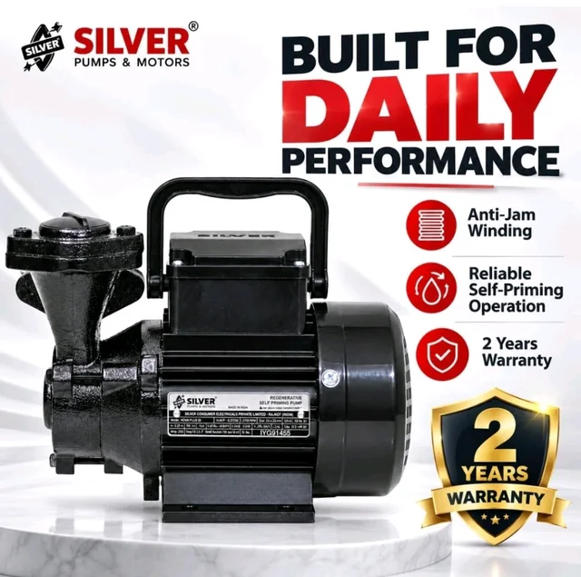 Silver Pumps Nova Plus 50|0.5hp Water Pump|Anti jam Winding|2 Years Warranty