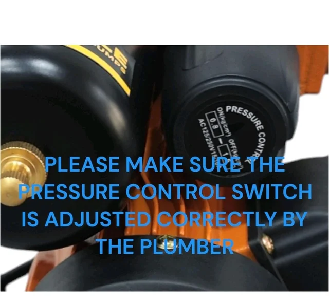 COPPER MOTOR, 125W 0.5 FLOWRATE SUPER SILENT BLACK COLOR Automatic PRESSURE Booster Pump AUTO START for Home, Garden, Farms, Bathroom, 0.25 HP, 22M Head, 2830 RPM, Copper Motor,